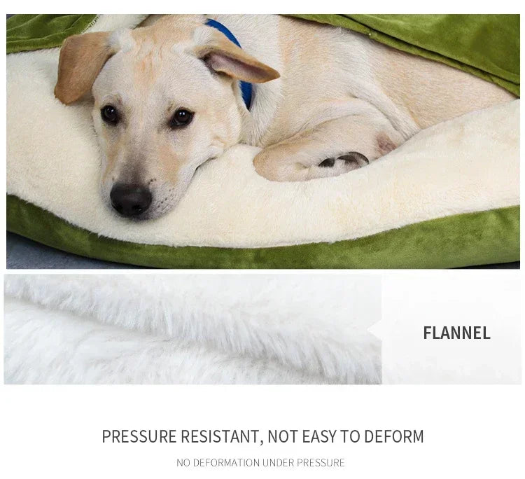 Pet Dog Kennel Cat Nest Teddy Bear Winter Thermal Mat for All Seasons Fully Washable Winter Large Dog Enclosed Pet Sleeping