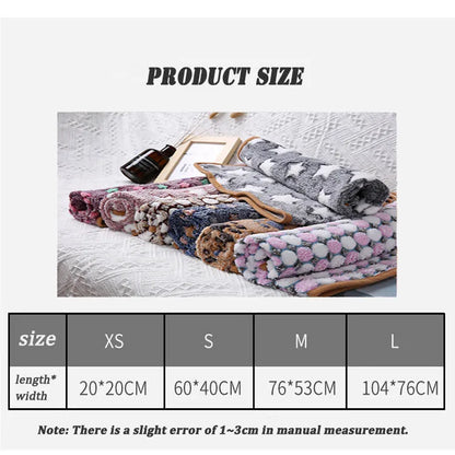 Soft And Fluffy Pet Dog Blanket Cute Star Printing Pet Mat Warm Breathable Skin Friendly Cats And Dogs Bed Blanket Pet Supplies