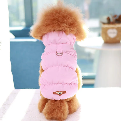 the SNOW PATROL PUFFER - Padded Puppy/Cat Clothes with D Rings, Winter Warm Dog Jacket for Small Dogs, Chihuahua Vest, French Bulldog Coat, Yorkie Outfits