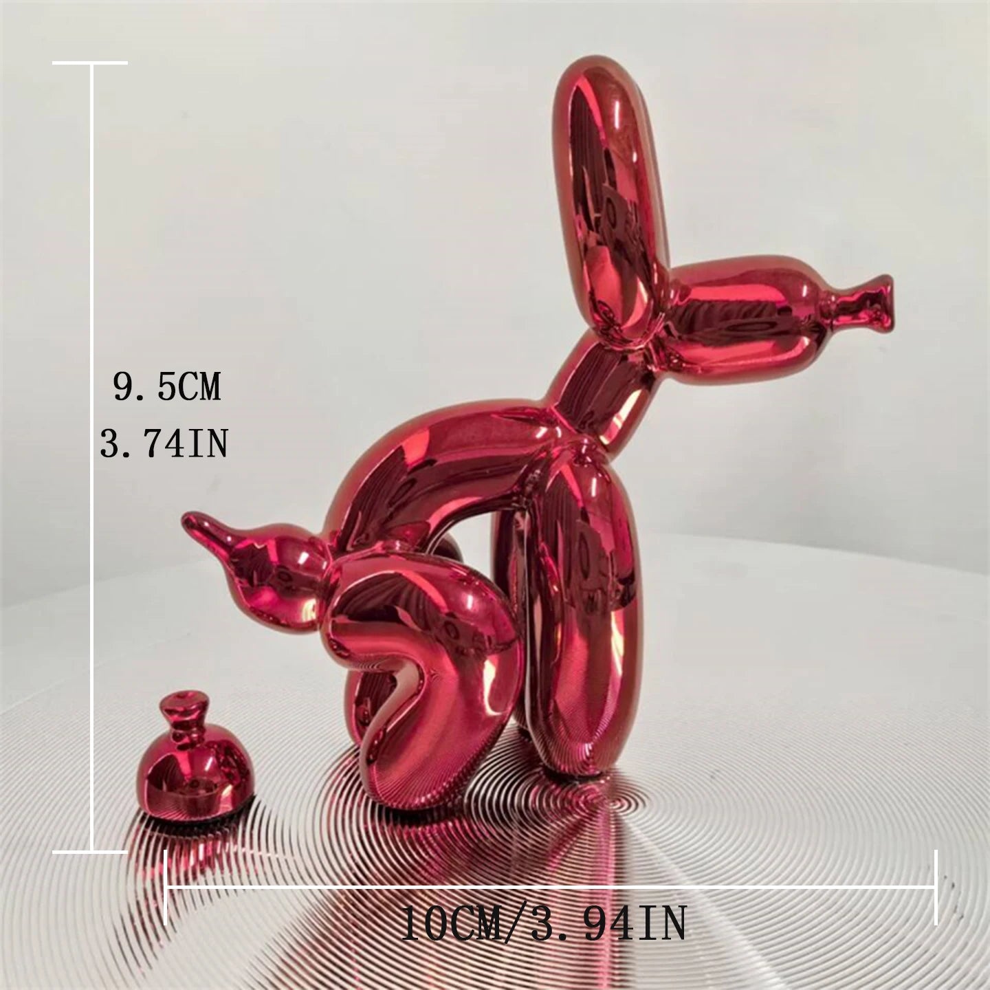 Cute Balloon Dog Puppy Poop Statue Resin Animal Sculpture Home Decor Resin Craft Office Decor