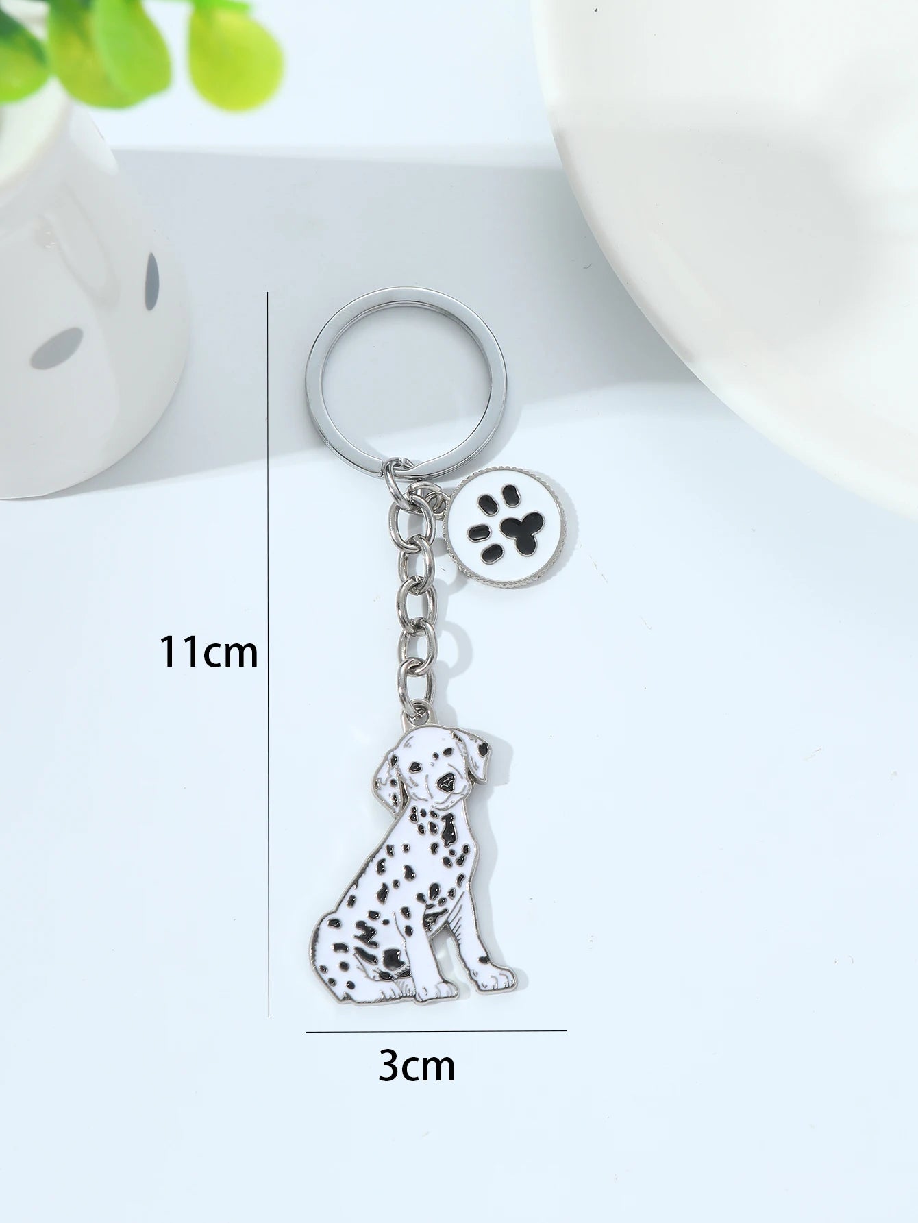 Pet dog car keychain pendant creative metal accessories key ring holiday gifts