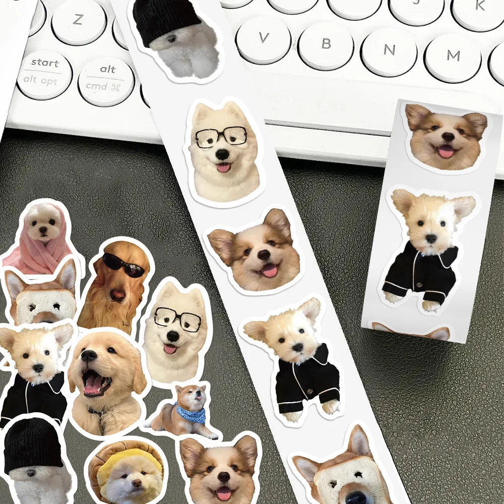100-500pcs Funny Cartoon Dog Meme Stickers Decals Graffiti Phone Case Skateboard Car Kawaii Decals Children Reward Stickers