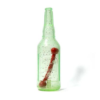 Pet Chew Toy Summer Floating Rubber Bottle For Puppy Interactive Teeth Cleaning Dog Squeaky Toy With Bone Dogs Toys