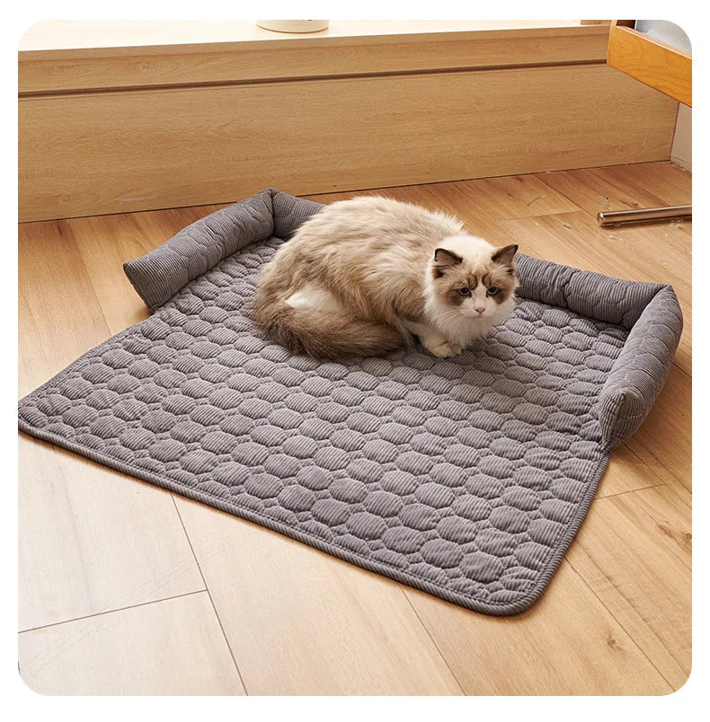 the PAWSOFA COZY COVER - Winter Warm Dog Sofa/Couch Cover, Bed Soft Pet Blanket Pad/Mat for Small Dogs, Pet Accessories, Cat/Dog Durable Blanket Travel & Indoor