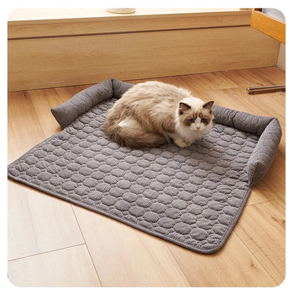 the PAWSOFA COZY COVER - Winter Warm Dog Sofa/Couch Cover, Bed Soft Pet Blanket Pad/Mat for Small Dogs, Pet Accessories, Cat/Dog Durable Blanket Travel & Indoor