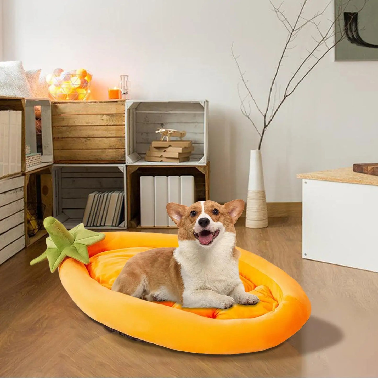 Dog Bed Eggplant Small Pet Bed Non-Slip Washable Warm Pet Nest For Garden Crate Travel Home Camping Outdoor Apartment Kennel