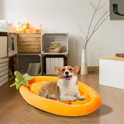 Dog Bed Eggplant Small Pet Bed Non-Slip Washable Warm Pet Nest For Garden Crate Travel Home Camping Outdoor Apartment Kennel