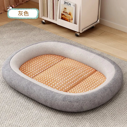 All-weather Small Dog Pet Doghouse for Winter Warmth Thick Cat Bed Dog Mat