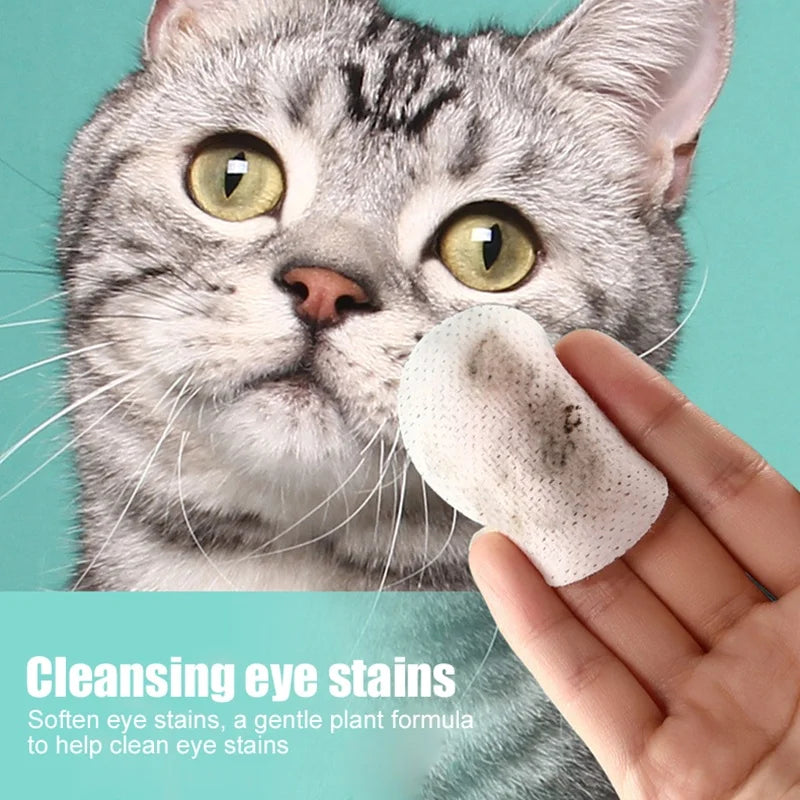 the PET EYE WIPES - Pet Eye Wipes Cats and Dogs, Tear Mark Wet Wipes, Cats and Dogs Universal No Irritation Cleaning Products, 130 Canned Wipes