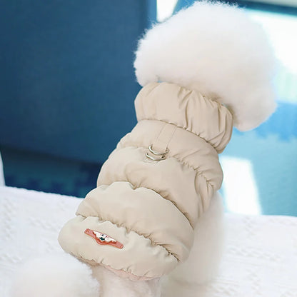 the SNOW PATROL PUFFER - Padded Puppy/Cat Clothes with D Rings, Winter Warm Dog Jacket for Small Dogs, Chihuahua Vest, French Bulldog Coat, Yorkie Outfits