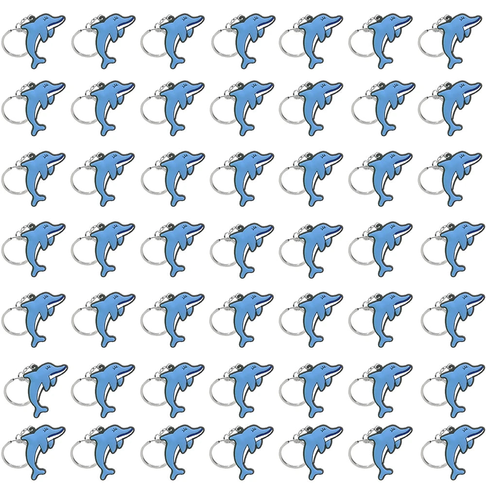 50PCS Cute Animal Keychain knife Ducks Dogs Cats Keyring for Women Men Kids Handbag Cool Car Key Accessories Friends Key Gifts