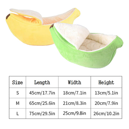 Creative Banana Cat Bed House Funny Cute Cozy Cat Mat Beds Warm Durable Portable Pet Basket Kennel Dog Cat Cushion