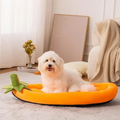Dog Bed Eggplant Small Pet Bed Non-Slip Washable Warm Pet Nest For Garden Crate Travel Home Camping Outdoor Apartment Kennel