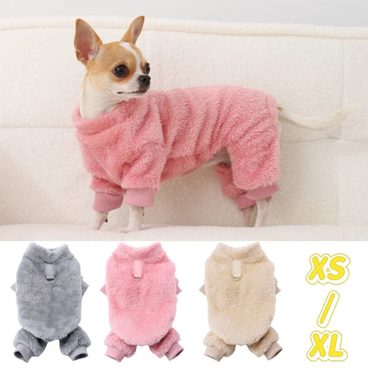 Pet Dog Jumpsuit Cozy Dog Clothes For Small Medium Dogs Cats Autumn Winter Puppy Soft Costumes Chihuahua French Bulldog Clothing