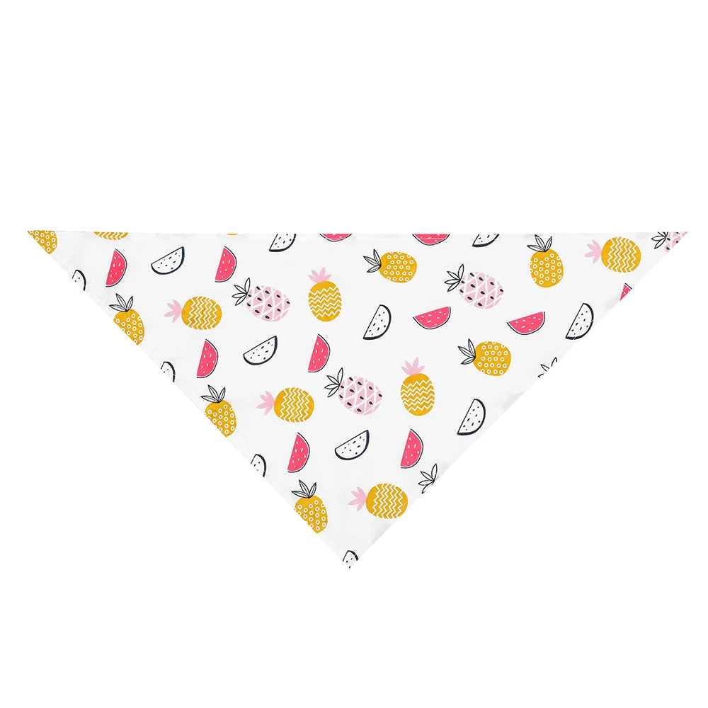 Sucado Dog Bandana Fruit Floral Spring Washable Soft Doggy Scarf Kerchief Summer Adjustable for Small Medium Large Dogs Pets