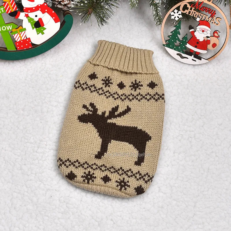 the PAWFROST COZY KNIT PET SWEATER - Small Cat/Dog Sweater/Pullover, Winter Dog Clothes for Small Dogs, Chihuahua/Yorkies Puppy Jacket, Pet Clothing Christmas