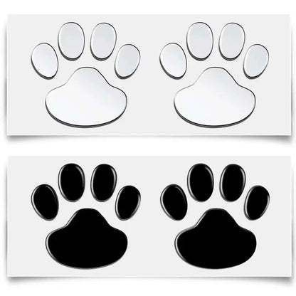 1/2/4Pairs 3D Stickers Paw Animal Dog Cat Cool Design Bear Foot Prints Footprint Decal Car Stickers for Auto Motorcycle