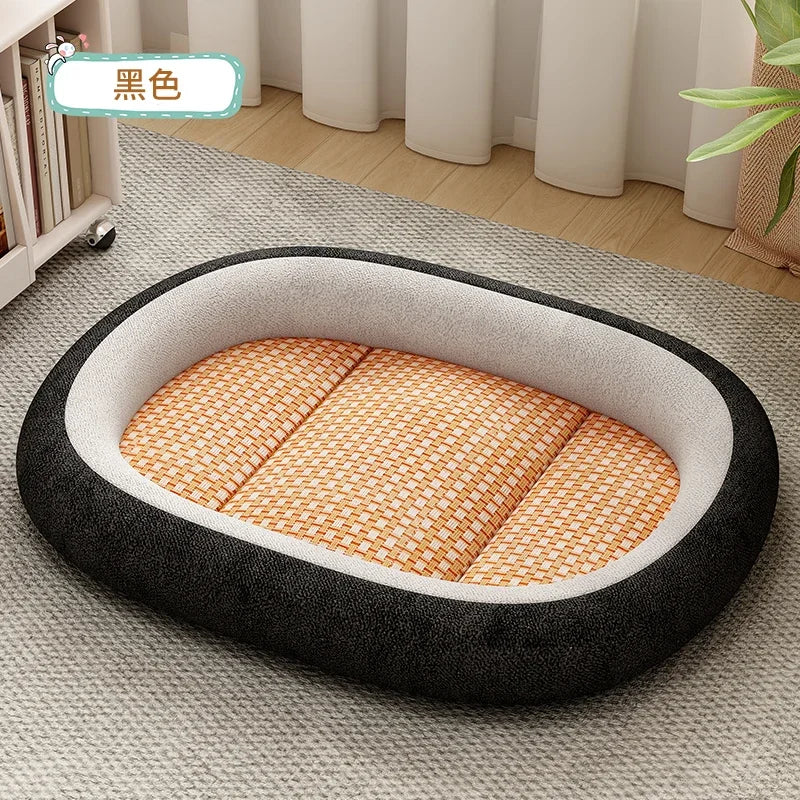 All-weather Small Dog Pet Doghouse for Winter Warmth Thick Cat Bed Dog Mat