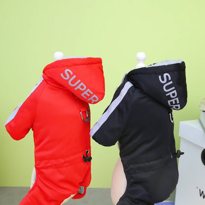 the SNUGPUP HOODED DOG JUMPSUIT - Warm Hooded Jacket for Small and Medium Dogs, Pet Jumpsuits, Puppy Overalls, Chihuahua, Bulldog Outfits, Winter Costumes