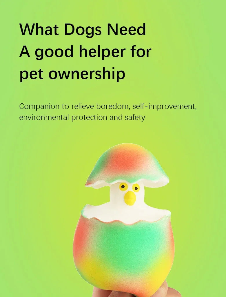 Dog Latex Toys Interactive Games Stretchable Dragon Eggs Teething Playing Easy Clean Squeeze Transform Sound Toys Pet Supplies