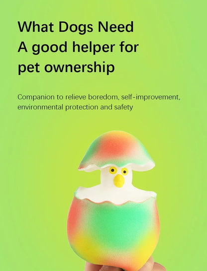 Dog Latex Toys Interactive Games Stretchable Dragon Eggs Teething Playing Easy Clean Squeeze Transform Sound Toys Pet Supplies