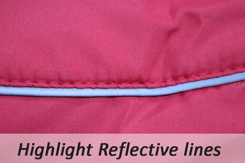 Waterproof Dog Clothes with Harness for Medium Large Dog Winter Warm Fur Collar Pet Dog Jacket Reflective French Bulldog Costume