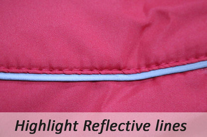 Waterproof Dog Clothes with Harness for Medium Large Dog Winter Warm Fur Collar Pet Dog Jacket Reflective French Bulldog Costume