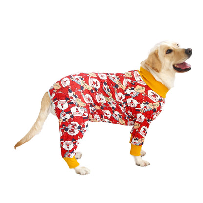 2024 New Halloween Prints Dog Four-legged Suit for Large Medium Bodysuit Dogs Pajamas PJS Full Body for Shedding Prevent Licking