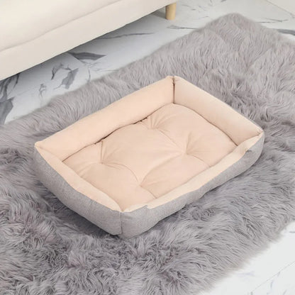 Warm Dog House Soft Nest Pet Large Dog Bed Baskets Fall Winter Kennel For Cat Washable House Puppy Supplies Cotton Kennel Mat