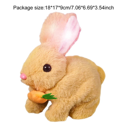 New Simulation Electric Rabbit Pet Toys Cute Electric Rabbit Interactive Toys Gift for Toddlers Birthday Plush Carrot Bunny Toys