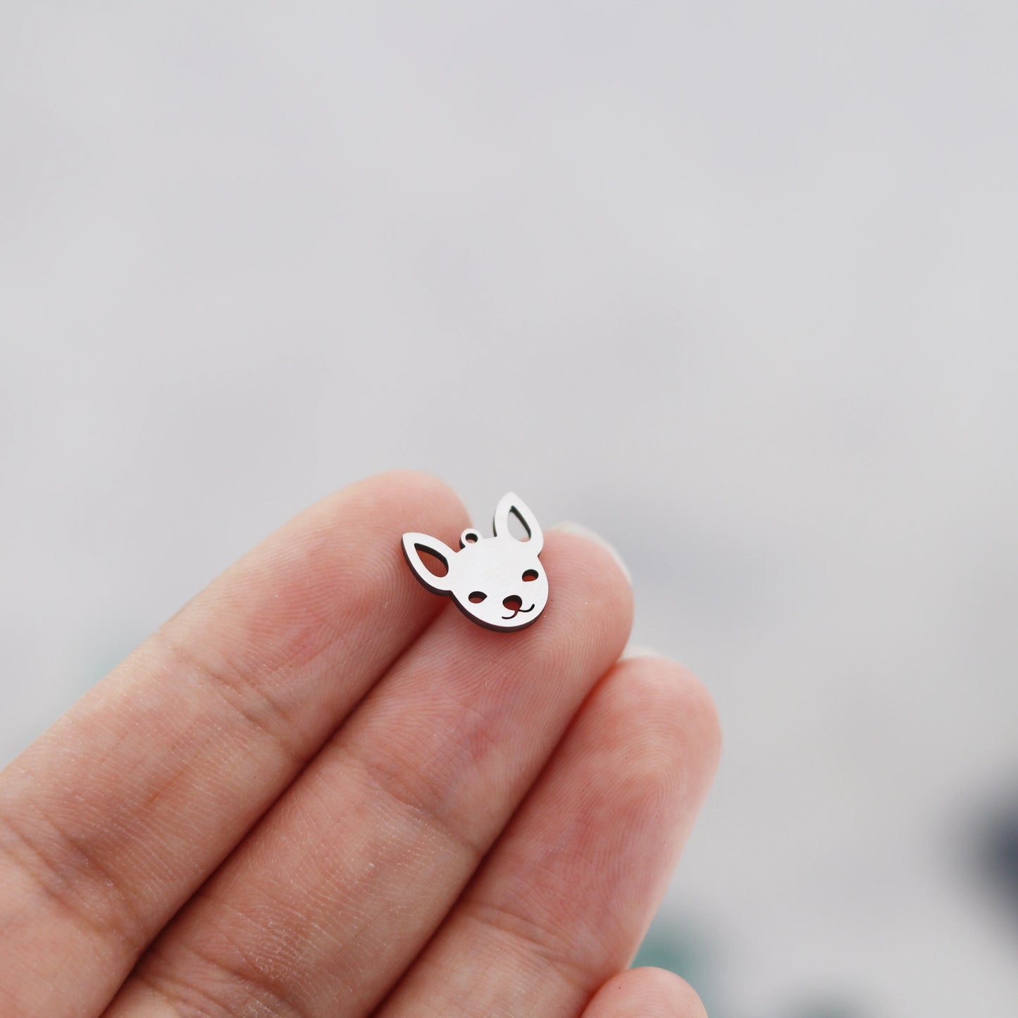 3pcs Tiny Chihuahua Dog Charms Cute Fun Quirky Stainless Steel Pendant Diy Craft Earrings Bracelets Jewelry Making Accessories