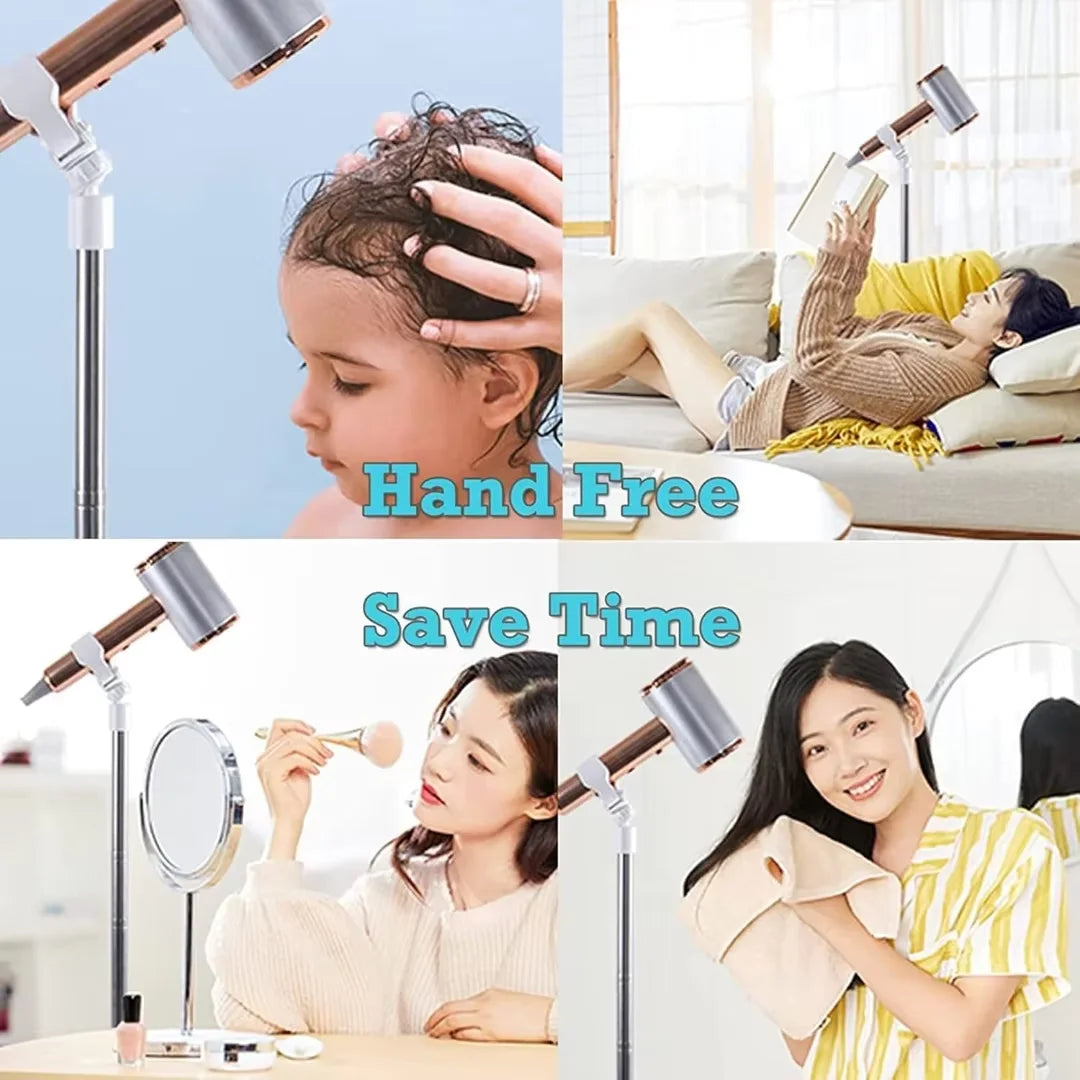 Hands Free Hair Dryer Holder Adjustable Height 360 Degree Rotation More Stable Holder for Dog Hair Dryer Stand Pet Grooming Tool