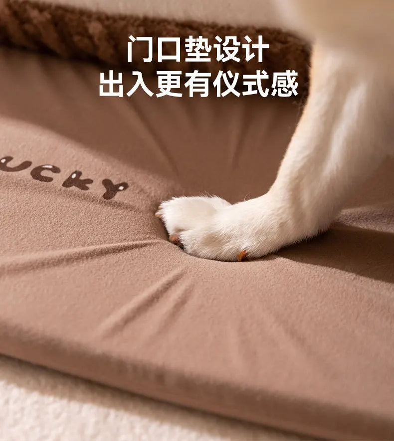 Winter dog three-dimensional bear curved house kennel warm thickened cat  pet