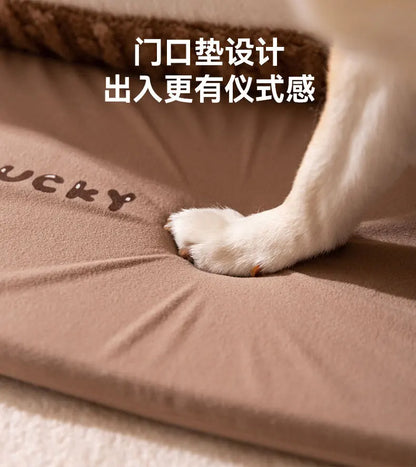 Winter dog three-dimensional bear curved house kennel warm thickened cat  pet