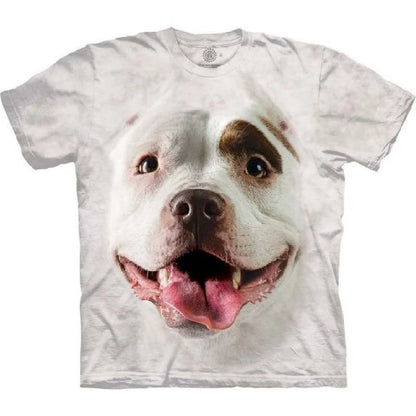 the DOG DAD - Cute Dog Face Graphics T-Shirts, Summer Fashion Short Sleeve Funny 3D Animals Printed T-Shirts, Men's Casual Loose Harajuku Tees