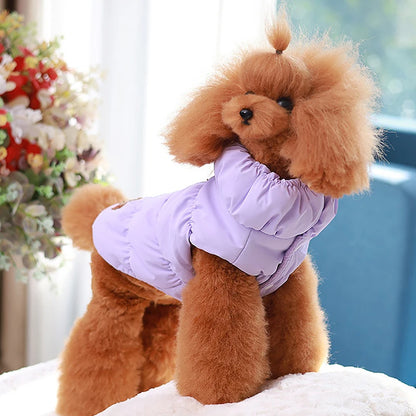 the SNOW PATROL PUFFER - Padded Puppy/Cat Clothes with D Rings, Winter Warm Dog Jacket for Small Dogs, Chihuahua Vest, French Bulldog Coat, Yorkie Outfits