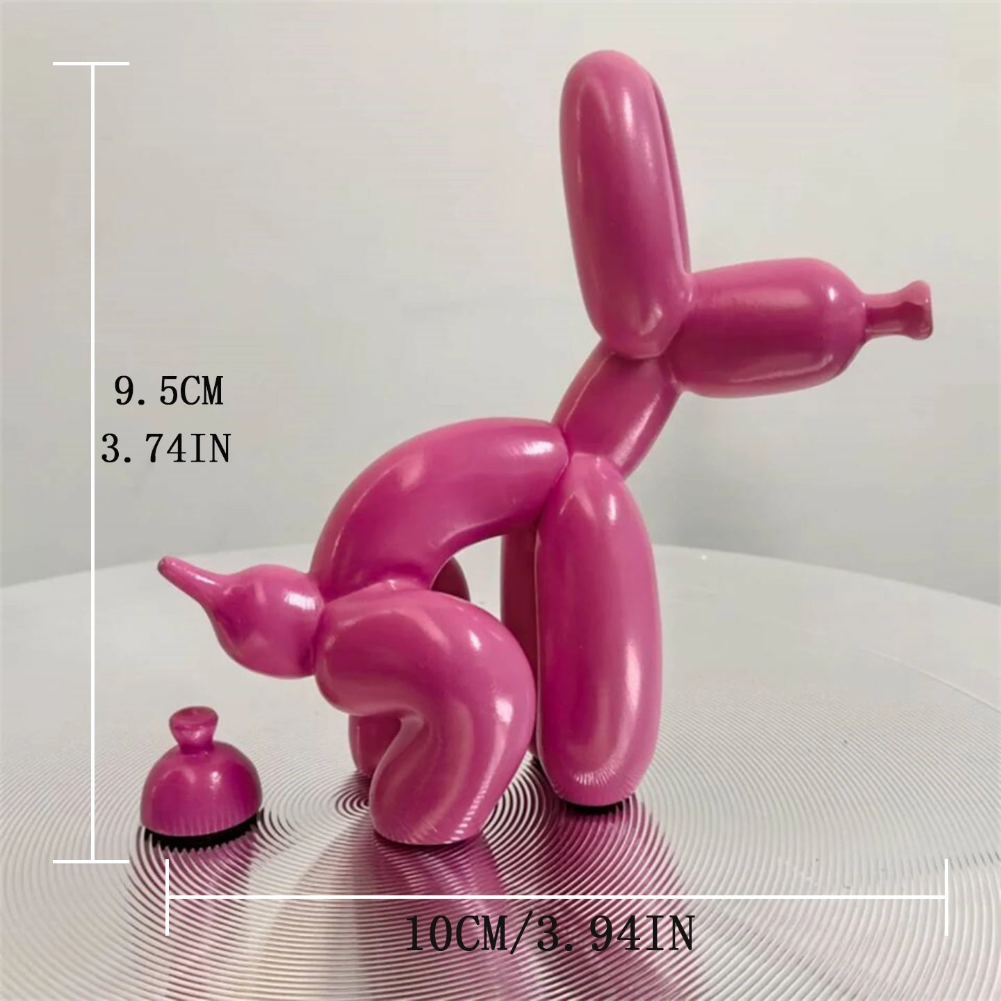 Cute Balloon Dog Puppy Poop Statue Resin Animal Sculpture Home Decor Resin Craft Office Decor