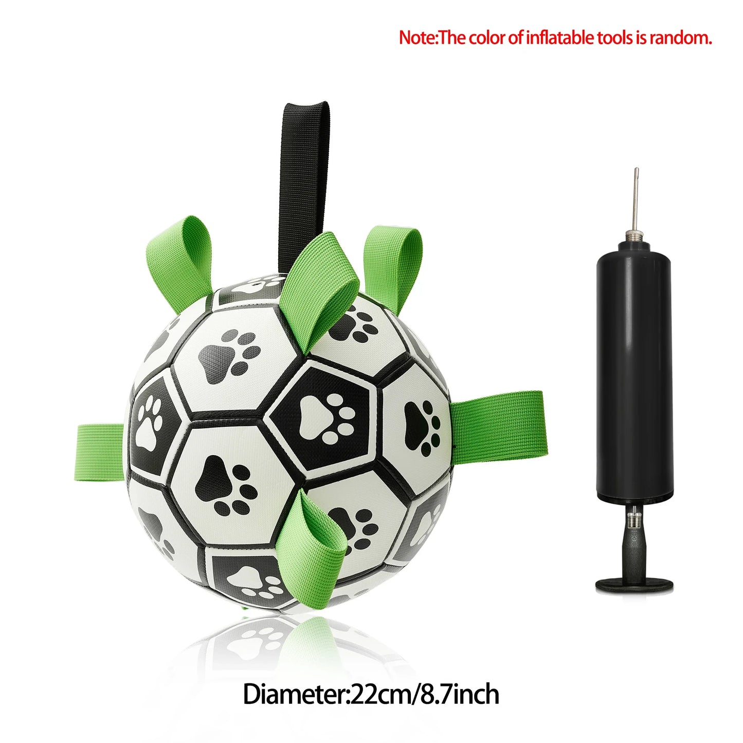 Dog Toys Soccer Ball with Straps Interactive Dog Toy for Tug of War Puppy Birthday Gifts Toy Durable Balls for Medium Large Dogs