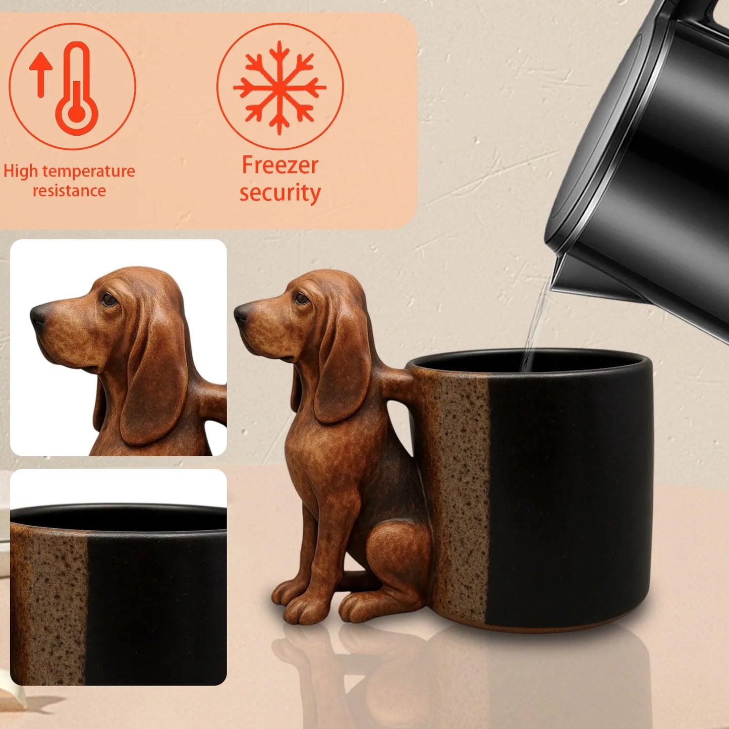 Handmade Dachshund Mug Dachshunds Mug Ceramic Coffee Cup Unique Dogs Coffee Mugs Gift For Dogs Owner And Pet Lover Collection