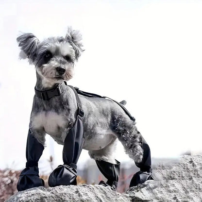 the RAINCOAT LEGGINGS - Dog Shoes, Waterproof Adjustable Dog Shoes, Anti-Slip Dog Boots, Outdoor Protective Accessories for Small and Medium Size Dogs