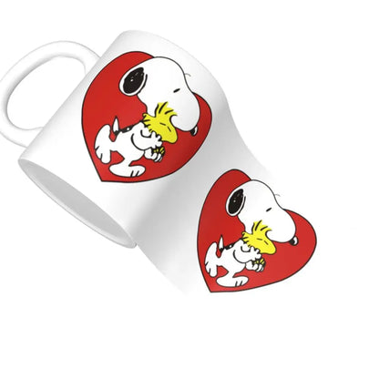 Manga Snoopy Woodstock Cartoon Dog Coffee Mug DIY Customized Ceramic Tea Milk Mug