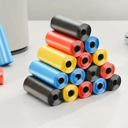 the COLORFUL POOP BAGS - 1200PCS Random Color Cartoon Paw Graphic Dog Poop Bags, Pet Poop Bags, Leak-Proof Dog Waste Bags for Pet Supplies