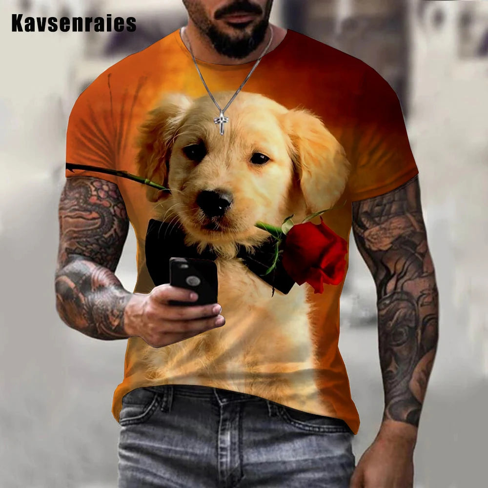 the PUPS - Funny Puppy 3D T-Shirts for Men