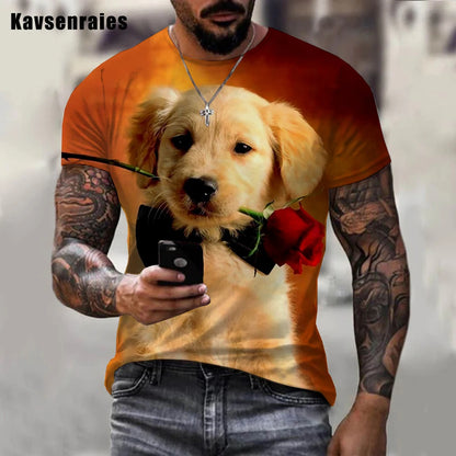 the PUPS - Funny Puppy 3D T-Shirts for Men