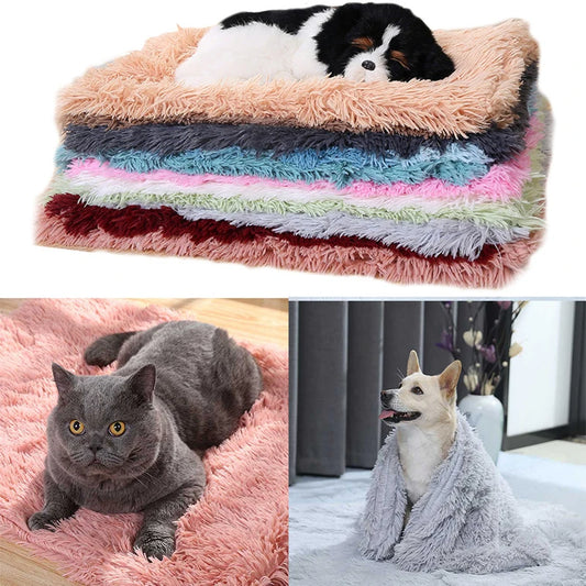 Plush Dog Blanket Winter Warm Pet Sheet Cat Dog Sofa Cushion Pet Mattress Household Carpet Comfortable Dog Sleeping Blanket