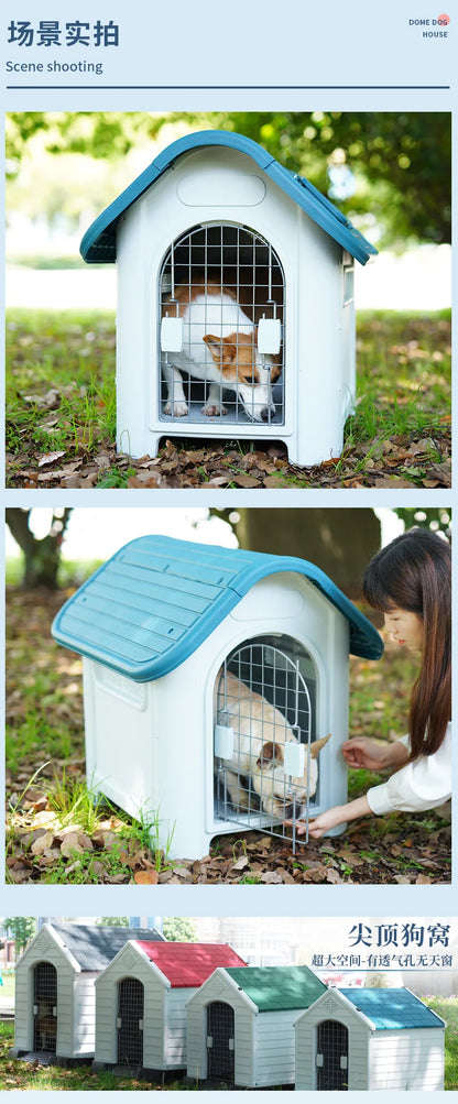 Large and Small Dog Kennel House Outdoor Pet Villa Dog House Breathable Winter Golden Retriever Four Seasons Universal Dog Cage