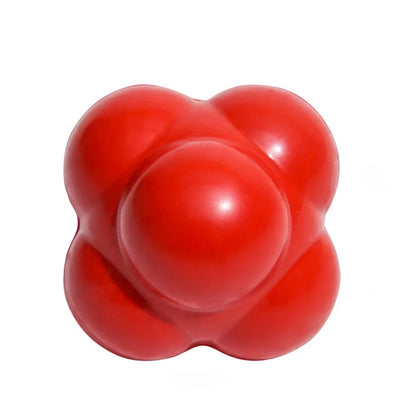 Rubber Solid Hexagonal Dog Ball - Interactive Chew Toy for Boredom Relief, Irregular Bounce for Fetch & Training