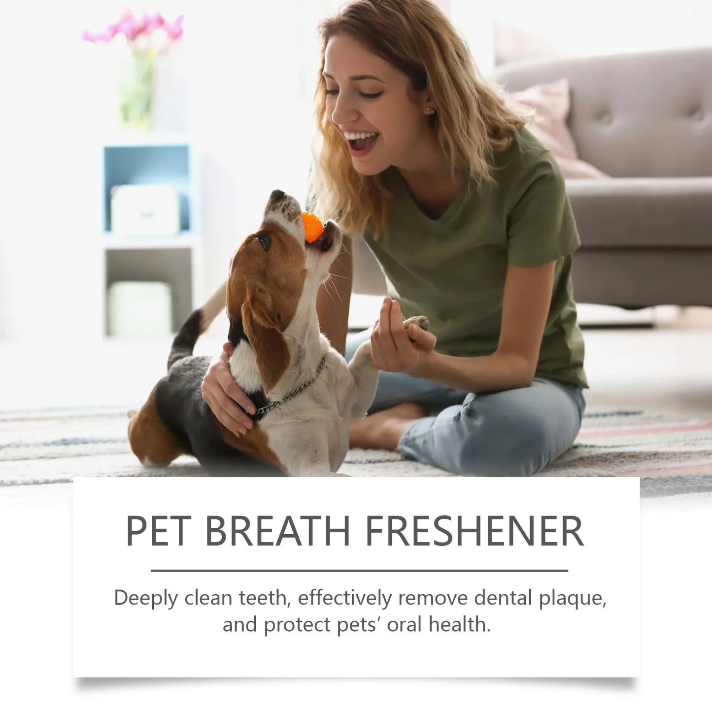 the BREATH FRESHER - Dog Mouth Cleaning Liquid, Tooth Stains Mouth Cleaning, Tartar Removal Bad Breath Freshens, Oral Deodorant Pet Teeth Cleaner Water