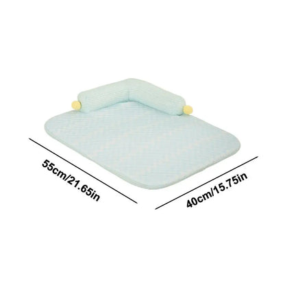 Spring and Summer Upgraded Pillow Sofa Pet Nest, Ice Silk Cat and Dog Cooling Pad, Washable Bottom Waterproof and Anti slip