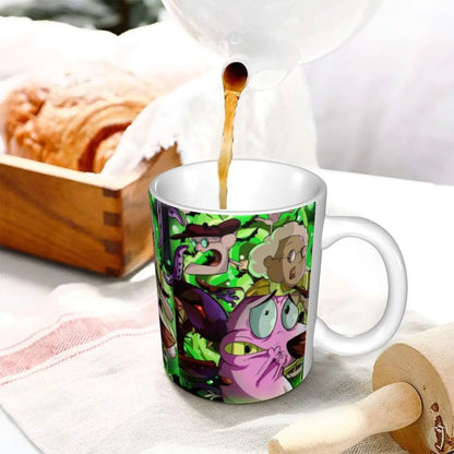 Personalized C-Courage The Cowardly Dog Coffee Mug DIY Ceramic Milk Tea Mug Cup